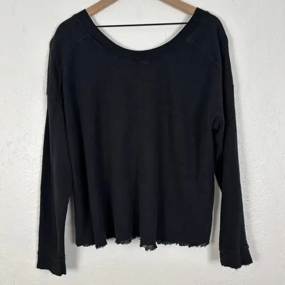Daily Practice Anthropologie Black Dreamer Cross-Back Pullover Size Small - Picture 3 of 6
